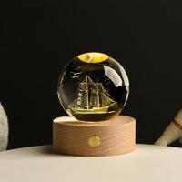 Lámpara De Noche De Cristal 3D De 6cm Planetario Solar Sistematizador Grabado Por Láser Decoración Para Escritorio Regalo De Cumpleaños Astronomía - details 24