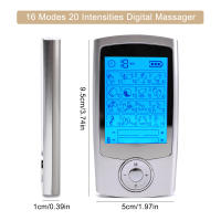 Estimulador Muscular TENS EMS Con Carga USB 16 Modos Doble Canal Masajeador Eléctrico De Pulso Para Alivio Del Dolor - details 3