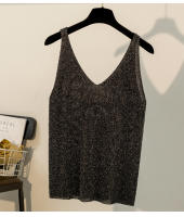 Top De Mujer Nuevo Verano V-Neck Tank Blanco Negro Tejido Suave Estilo Casual Ropa De Mujer Camiseta Q3441 - details 11