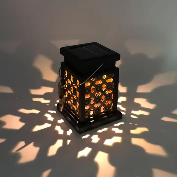 2Pack Solar Light Small Palace Lantern Starry Sky Hanging Lamp Outdoor Waterproof Garden Courtyard Park Corridor Window Window Decoration C - 1
