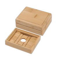Porta Saboneta De Bambú Natural Madera Soporte Para Baño Almacenamiento Portátil Placa Caja Contenedor Decoración Del Hogar - details 7