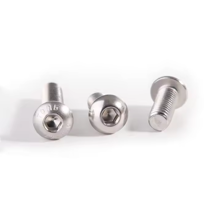 Tornillos De Cabeza Redonda a Rosca Hexagonal De Acero Inoxidable 316 A4-70 M3-M12 Tamaños Variados Para Metalworking Y Fabricación De Maquinaria - 1