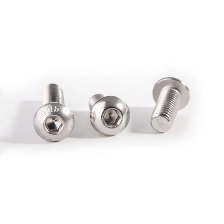 Tornillos De Cabeza Redonda a Rosca Hexagonal De Acero Inoxidable 316 A4-70 M3-M12 Tamaños Variados Para Metalworking Y Fabricación De Maquinaria - 1