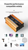 Inversor De Coche 1000W 1500W 2200W a 220V Con Pantalla Digital Alta Potencia Suministro De Energía Para Hogar Exterior Camping - details 7