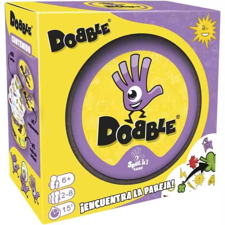 Zygomatic Dobble Clasico - Juego de Cartas - Juego de Cartas Infantil de Acción y Reflejos para Adultos y Niños - De 2 a 8 Jugadores - 15 Minutos por Partida - En Español y Portugués - 1