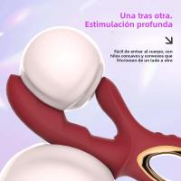 Vibrador Doble Para Mujeres Con 12 Velocidades Ajustables Material De Silicona Y Placa Estimulador De Clítoris Y Punto G Juguete Sexual - details 2