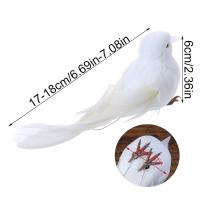 Decoración De Pájaro De Imitación Blanco Para El Hogar Y Jardín Decoración De Boda Y Navidad Pájaro De Amor Y Paz Artificiales Modelo De Pato Simulación - details 1