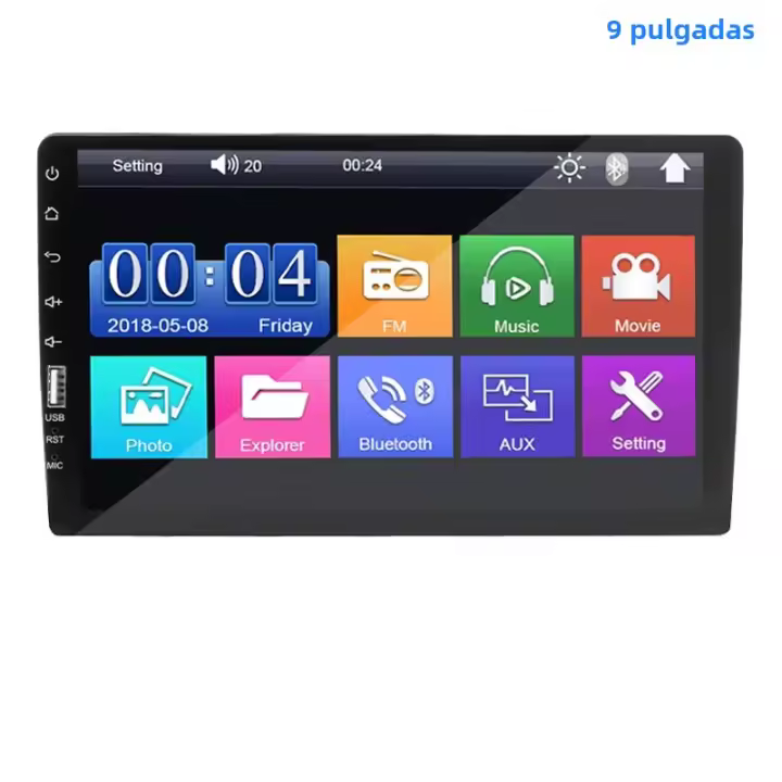 Reproductor Multimedia MP5 Para Coche 9 Pulgadas Pantalla Táctil FM ISO Entrada Auxiliar Bluetooth USB Línea Espejo Universal 1 Din - 1