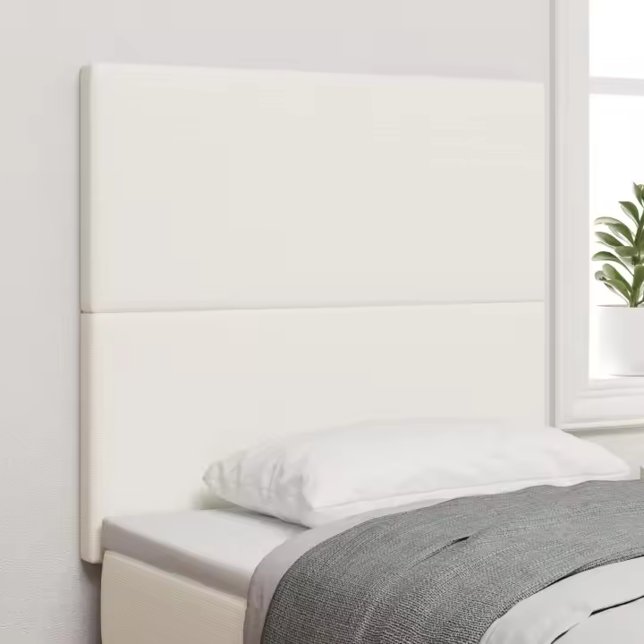 Cabecero vidaXL Diseño Simple Crema 90 cm Tela de Pana - 1