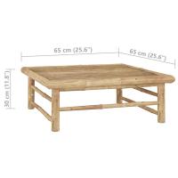 vidaXL Mesa de jardín de bambú 65x65x30 cm Conjunto Terraza Muebles Jardín Exterior Juego de Muebles de jardín Mueble Jardín Exterior Muebles de Salon Exterior - details 4