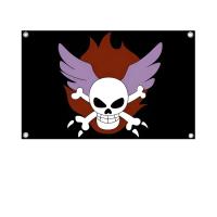 Bandera De Poliéster Para Decoración Externa Y Habitaciones Estética De One Piece Con Cuatro Agujeros Para Advertencia - details 5