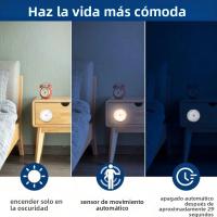 2pcs Luz De Noche Magnética Step Luz Recargable Por USB Con Sensor De Movimiento Inteligente 120° Amplio Rango De Sensación Cable De Carga Incluido - details 12