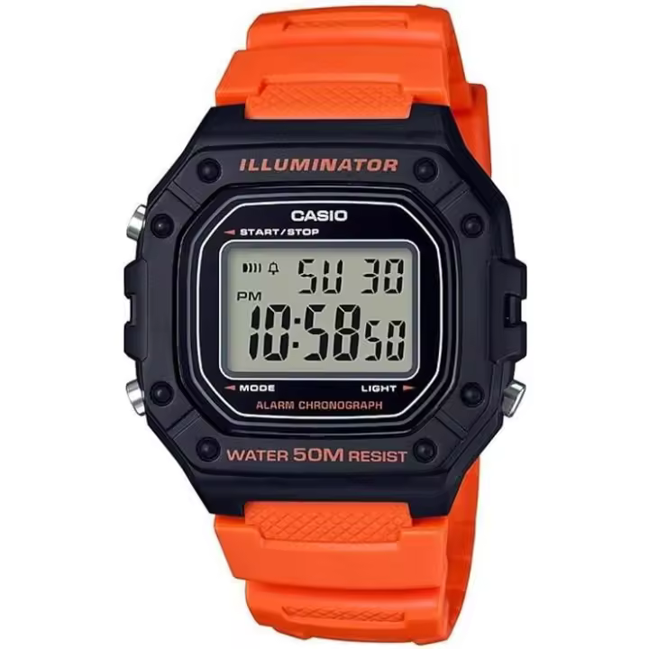 Casio Reloj Digital para Hombres de Cuarzo con Correa en Resina W-218H-4B2VDF - 1