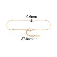 Pulsera De Tobillo De Acero Inoxidable 304 Color Dorado Para Mujer Accesorios De Playa Joyería Cadena De Pies Regalos 23cm+4.8cm - details 1