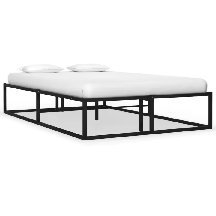 Estructura de cama sin colchón metal negro 120x200 cm - 1