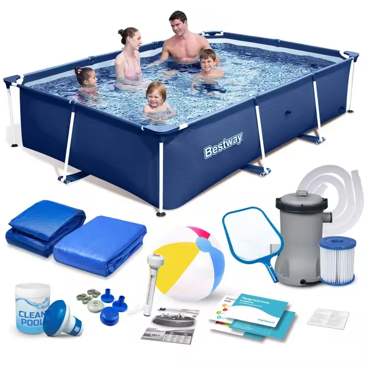 Piscina de jardín con estructura 259x170x61 cm, conjunto 15 en 1 Bestway 56403N - 1