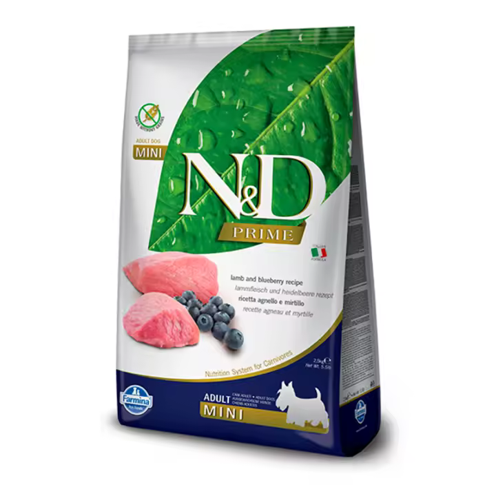 Farmina N&D Prime Pienso Grain Free de Cordero para Perros Mini 2.5kg - 1