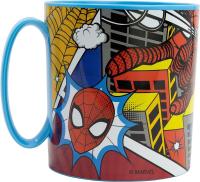 Taza infantil de plástico reutilizable para microondas de 350 ML Marvel Spiderman - details 1