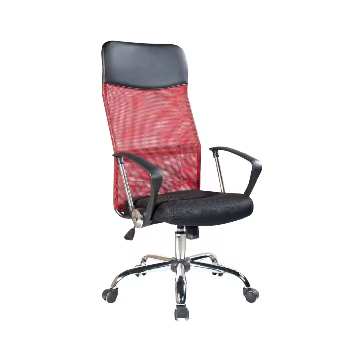Rebecca Furniture Silla De Oficina De Trabajo Rojo Negro Piezas 113/123X57.5x58,5 - 1