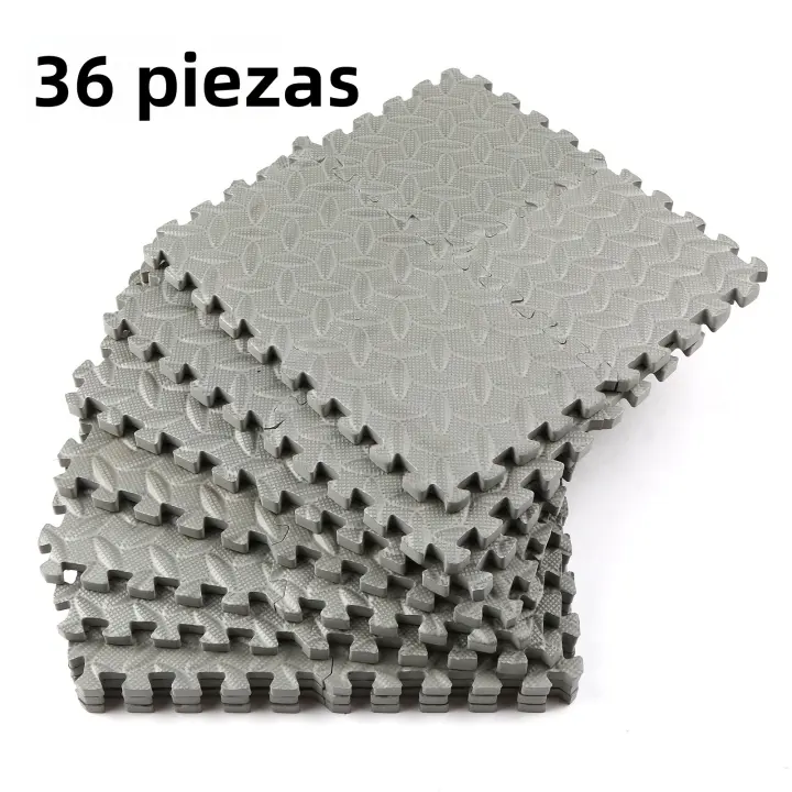 36PCS Tapete De Piso EVA Grueso 15x15x1cm Antideslizante Para Ejercicio Y Deportes Interior Fitness Y Gimnasio - 1