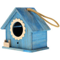 Casa De Pájaros De Madera Con Alimentador Decorativa Para Exteriores Nido Colgante Para Pájaros Caja De Cría De Pájaros Accesorios Para Pájaros - details 1