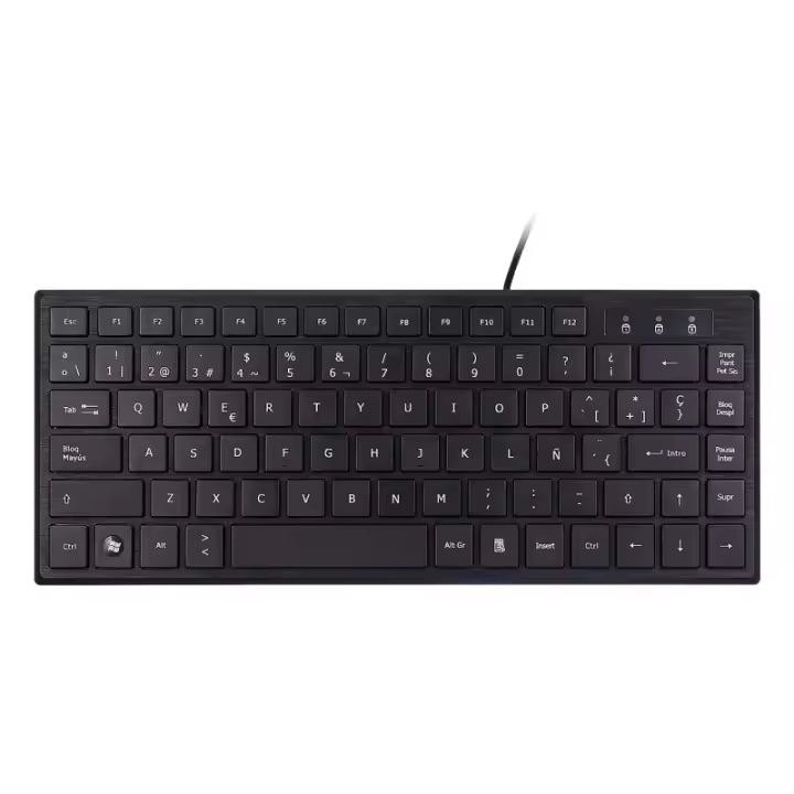 UNYKAch - KB 302 Mini teclado Oficina USB QWERTY Negro 50542 - 1