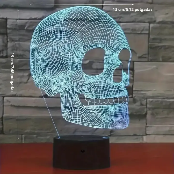 Lámpara De Ilusión Optica 3D Con Toque Y Cambio De Color Ambiental 7 Colores Para Decoración De Habitación Luz Nocturna - 1
