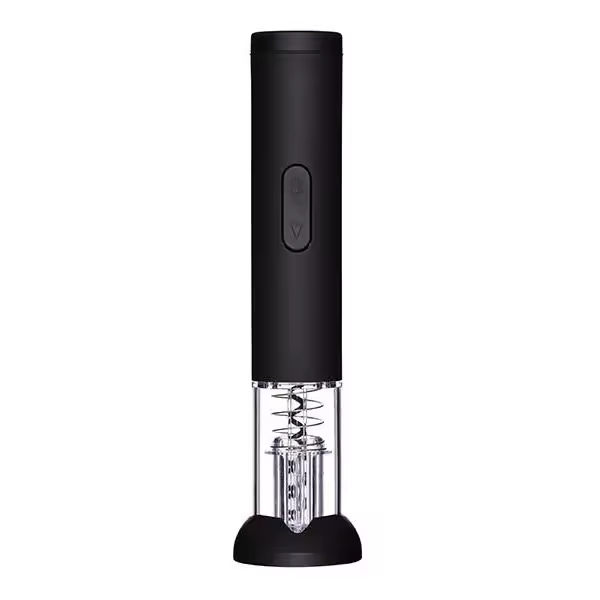 BarCraft – Sacacorchos Eléctrico con Cortador para Cápsula de Aluminio, Color Negro, 26,5 x 4,5cm - 1