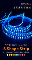 Tira De Luces LED S Forma 6mm Ancho DC5-12V 2835 5m 120LED/m Blanco Rojo Azul Para DIY Signe Neón Letra Flexible Plegable Cadena Lámpara - details 0