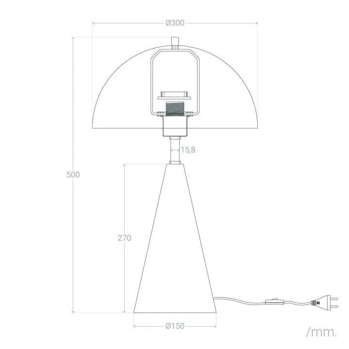 Ledkia Lámpara de Mesa Metal Shimo Negro - 1