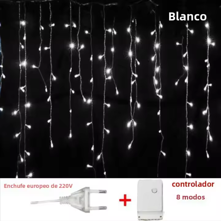 Nuevas Luces De Navidad 4M En Forma De Copo De Nieve Con LED Flasheantes Para Jardín Fiesta Boda Fiesta De Año Nuevo Decoración De Escalera Ytech - 1