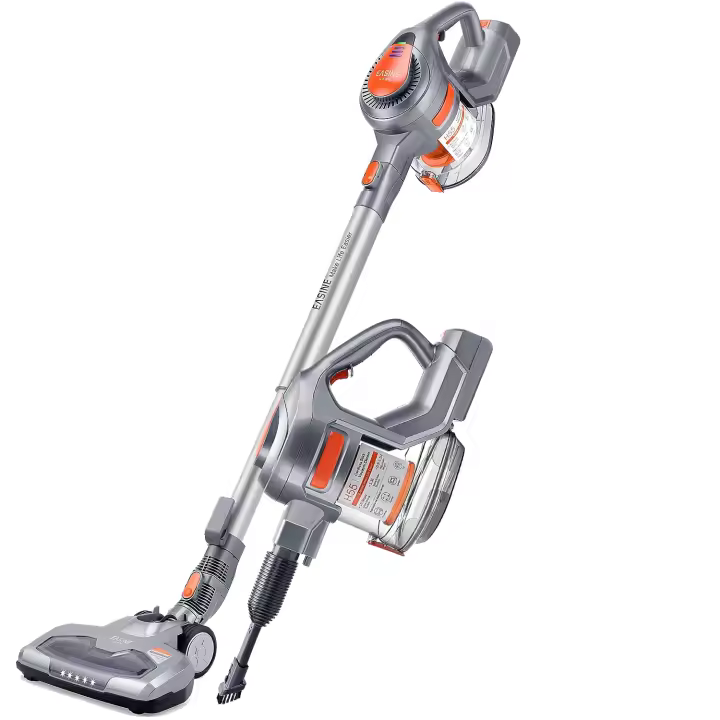Aspirador de varilla sin cable, 4 en 1, multiusos, gran depósito de polvo de 1.3L , batería extraíble, tubo de extensión, ligero y con luz LED; - 1