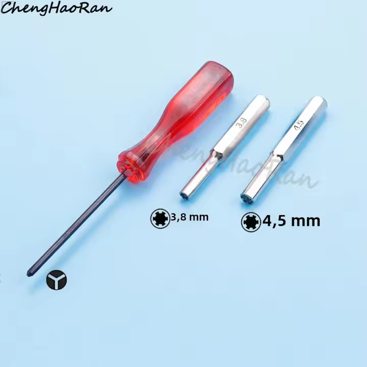 Juego De Destornilladores De Seguridad Para Reparación De Consolas 1 Set Incluye Bits De 3.8mm / 4.5mm / Y Adecuado Para NES/SNES / N64 / NGC/GB/SFC - 1