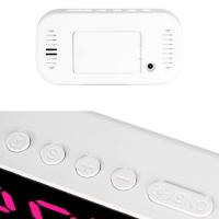 Reloj De Alarma Digital USB Potenciado Con Temperatura Fecha Doble Alarma Modo Nocturno Snooze Niveles De Brillo 5 12/24H LED Reloj - details 16