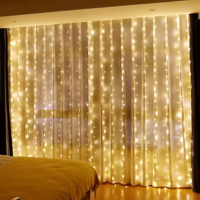 Luz De Enredadera De Hadas USB 3M Con Gancho Y Control Remoto De 8 Funciones Para Decoración De Bodas Y Fiestas - 1