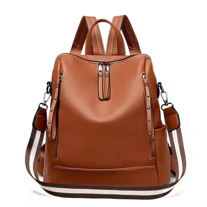 Mochipa de lujo para mujer estilo preppy bolso de hombro de cuero impermeable bolsa multifuncional para estudiantes - 1