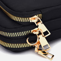 Bolso Mini Mujer Cruzado Con Cremallera Bolso De Hombro Multifuncional Vertical Monedero Móvil Negro Bolso De Caminar - details 15