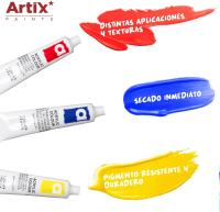 MP-ARTIX PAINTS, Set de Pinturas Acrílicas, 12 Tubos de 12 Ml, No Tóxico, Colores Surtidos, Secado Rápido - details 1