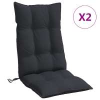 vidaXL Cojines de silla respaldo alto 2 uds tela Oxford Color Antracita,  Crema,  Azul claro y mas Cojín Decorativo de Asiento Cojines de muebles de salon - details 7