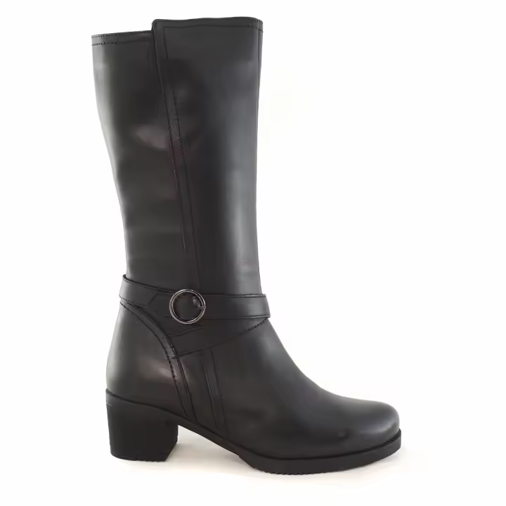 TREINTAS - Bota Mujer L707 - Piel - Tacón Ancho - Hebilla - España - 1