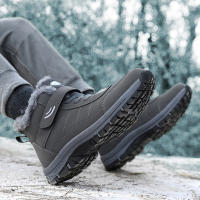 Botas De Nieve Para Hombre Botas De Invierno Casuales Con Plush Interior Cálido Antideslizantes Botas De Ankle De Piel Artificial Para Motocicleta Y Senderismo - details 5