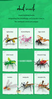 Bloques De Construcción De Insectos Orchid Mantis Sphecidae Mini Modelo De Animal Para Juego Creativo Y Decoración De Escritorio Regalos Para Niños En Navidad Y Cumpleaños - details 8