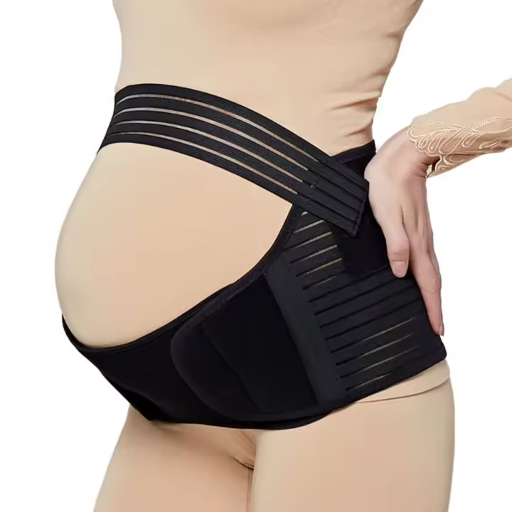 Cinturón Abdominal de Soporte para la Espalda Prenatal Negro M - XL - 1