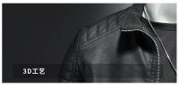 Chaqueta De Cuero PU Para Hombre Estilo Motociclista Streetwear Béisbol Outdoor Bomber Casual Para Otoño Windbreaker Masculino - details 13