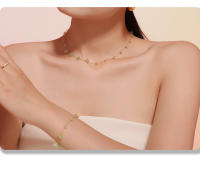 Collar de Piedra de la clavícula pulsera de Arce Hecho A Mano DE LA Cadena de estil ins conjunto de las mujeres - details 6