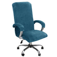 Funda De Silla De Terciopelo Elástica 1Set Cubierta Gruesa Para Café De Internet Cine Silla De Oficina Con Asa Funda De Asiento Giratorio Desmontable Moderno - details 8