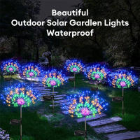 Luz De Fuego Solar Con Dandelion 90/120/150/200 LED Para Jardín Paisaje Jardín Navidad Decoración DIY Luz De Humo Moderna IP65 - details 7