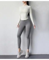 Nueva Chaqueta De Yoga Para Mujeres 2023 Deportiva Ajustada Con Cremallera Prenda De Fitness Para Modelar El Cuerpo Ropa De Yoga Con Capucha - details 0