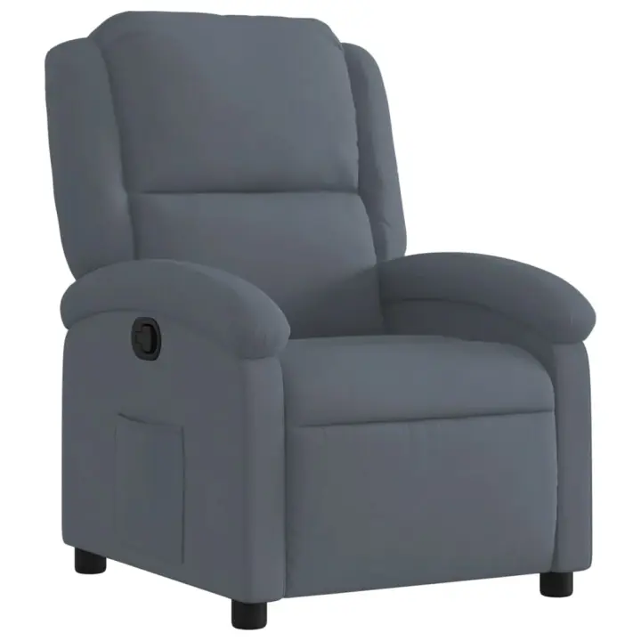 vidaXL Sillón reclinable de terciopelo Gris claro, Gris oscuro, Negro Sillon Dormitorio Sillon Comodos Silla Relax Sillón Sofá - 1