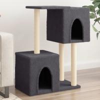 vidaXL Rascador para Gatos con Postes de Sisal Árbol Torre Gatitos Color Crema,  Gris claro,  Gris oscuro y mas - details 2
